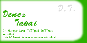 denes tapai business card